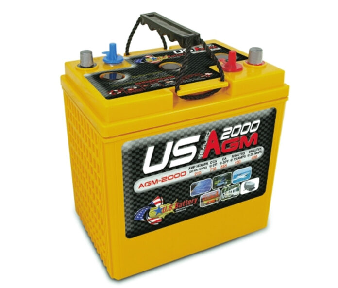 A 6 volt deep cycle battery